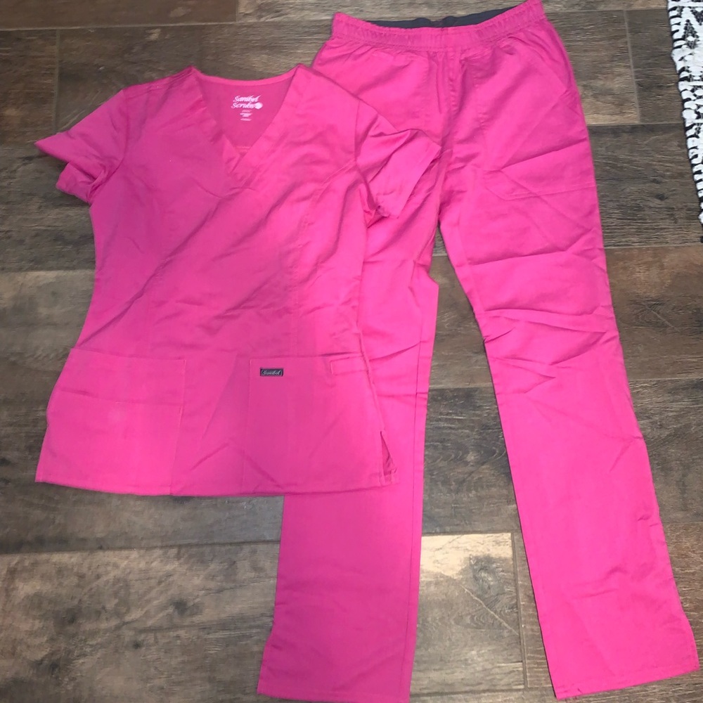 Pink scrub set